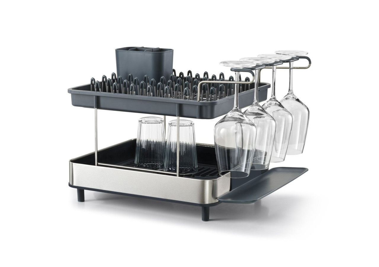 Égouttoir Excel à 2 Niveaux - Gain de Place, Gris - JJ 004786 - Joseph Joseph