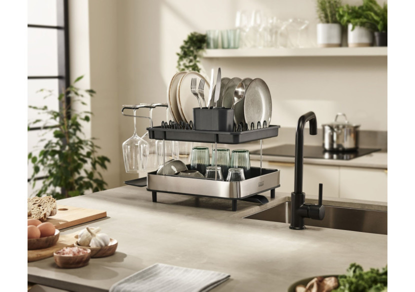 Égouttoir Excel à 2 Niveaux - Gain de Place, Gris - JJ 004786 - Joseph Joseph Égouttoir Excel à 2 Niveaux - Gain de Place, Gris - JJ 004786 - Joseph Joseph