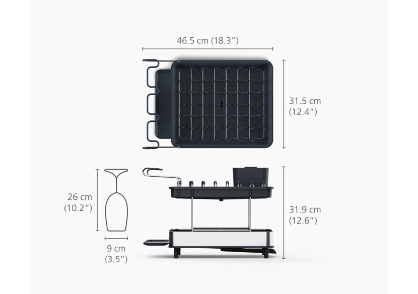 Égouttoir Excel à 2 Niveaux - Gain de Place, Gris - JJ 004786 - Joseph Joseph Égouttoir Excel à 2 Niveaux - Gain de Place, Gris - JJ 004786 - Joseph Joseph