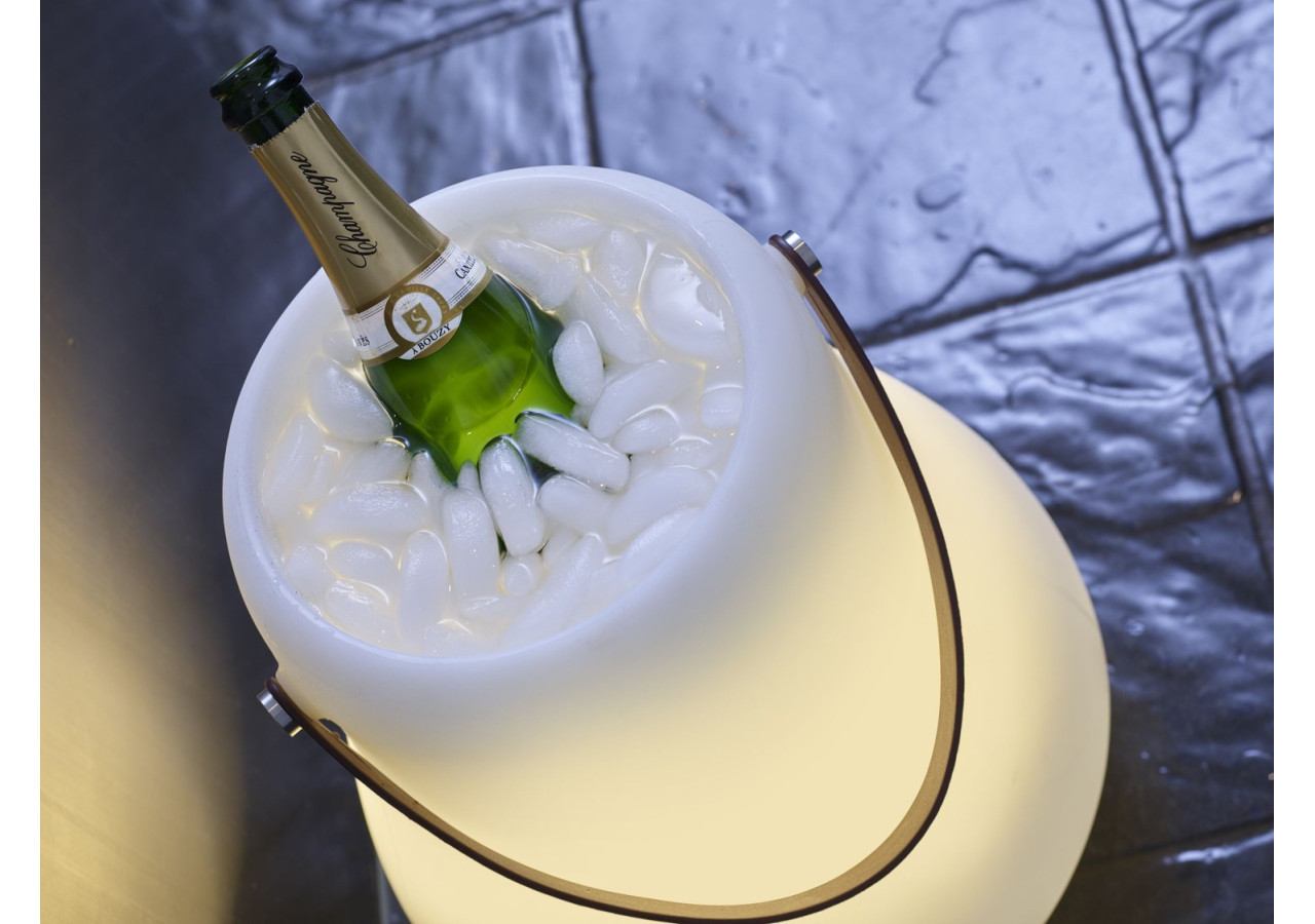 Pot de fleurs L avec LED multicolore - 34 cm et haut-parleur Bluetooth - ND 103458 - Nordic D'luxx