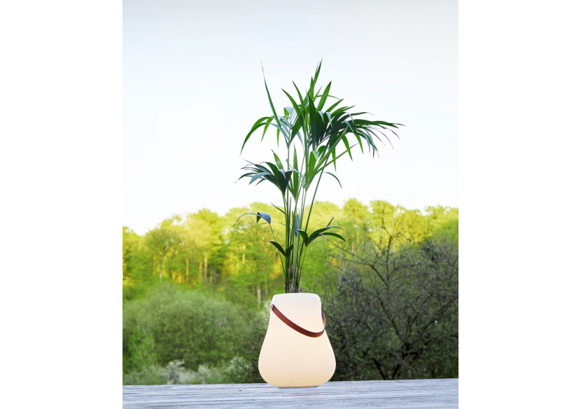 Pot de fleurs L avec LED multicolore - 34 cm et haut-parleur Bluetooth - ND 103458 - Nordic D'luxx