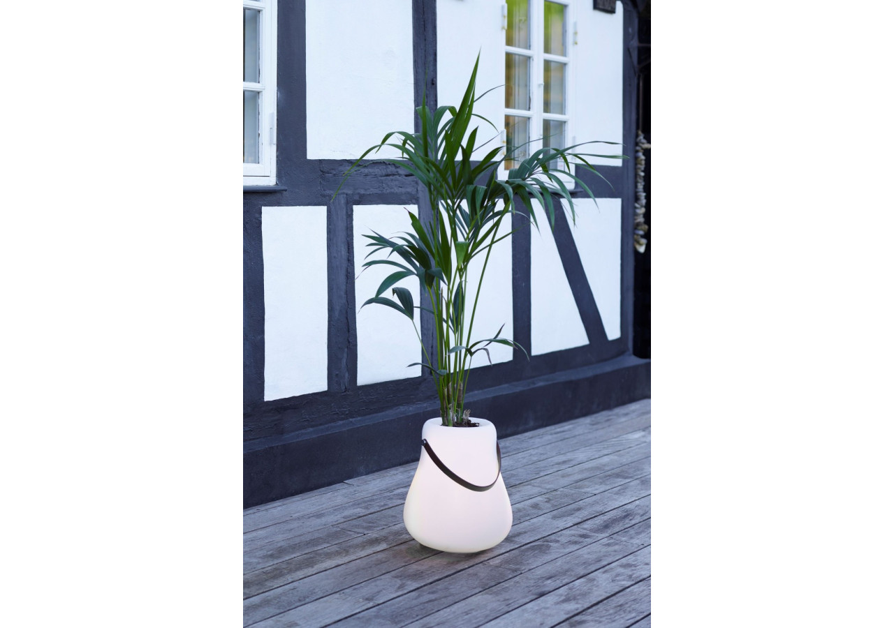 Pot de fleurs L avec LED multicolore - 34 cm et haut-parleur Bluetooth - ND 103458 - Nordic D'luxx