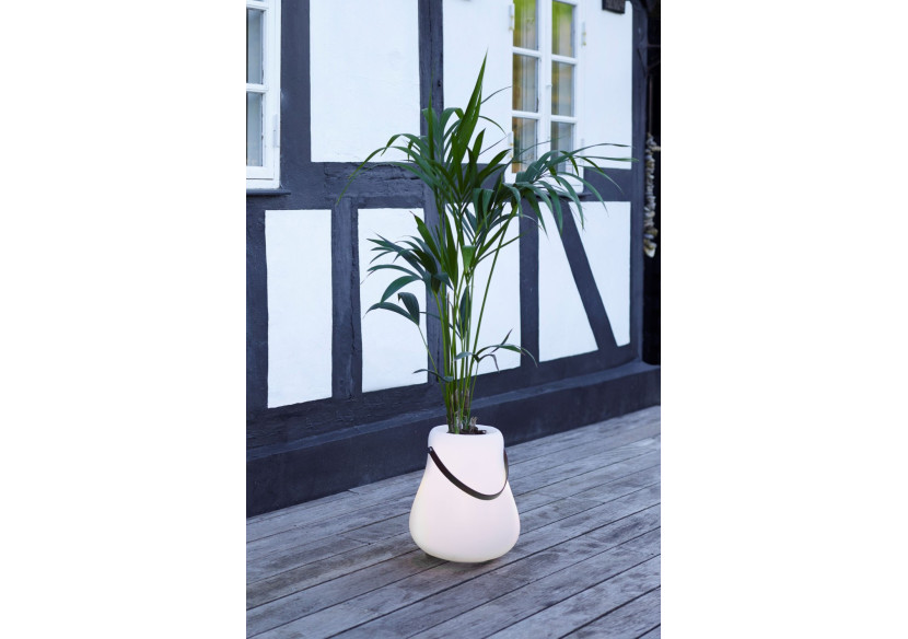 Pot de fleurs L avec LED multicolore - 34 cm et haut-parleur Bluetooth - ND 103458 - Nordic D'luxx