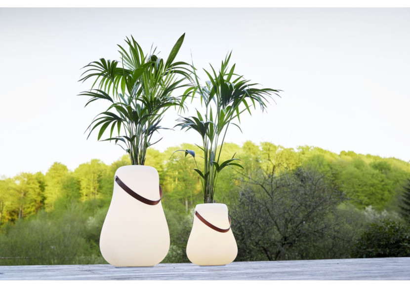 Pot de fleurs L avec LED multicolore - 34 cm et haut-parleur Bluetooth - ND 103458 - Nordic D'luxx