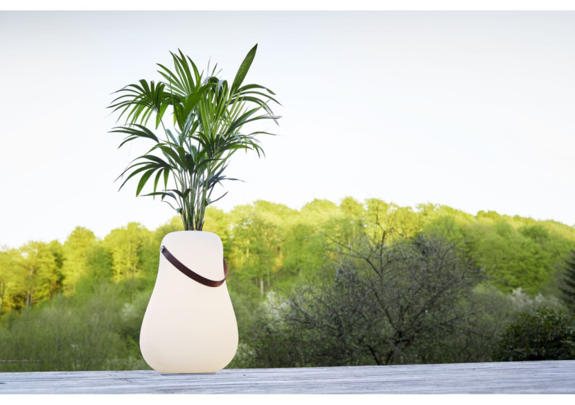 Pot de fleurs L avec LED multicolore - 34 cm et haut-parleur Bluetooth - ND 103458 - Nordic D'luxx