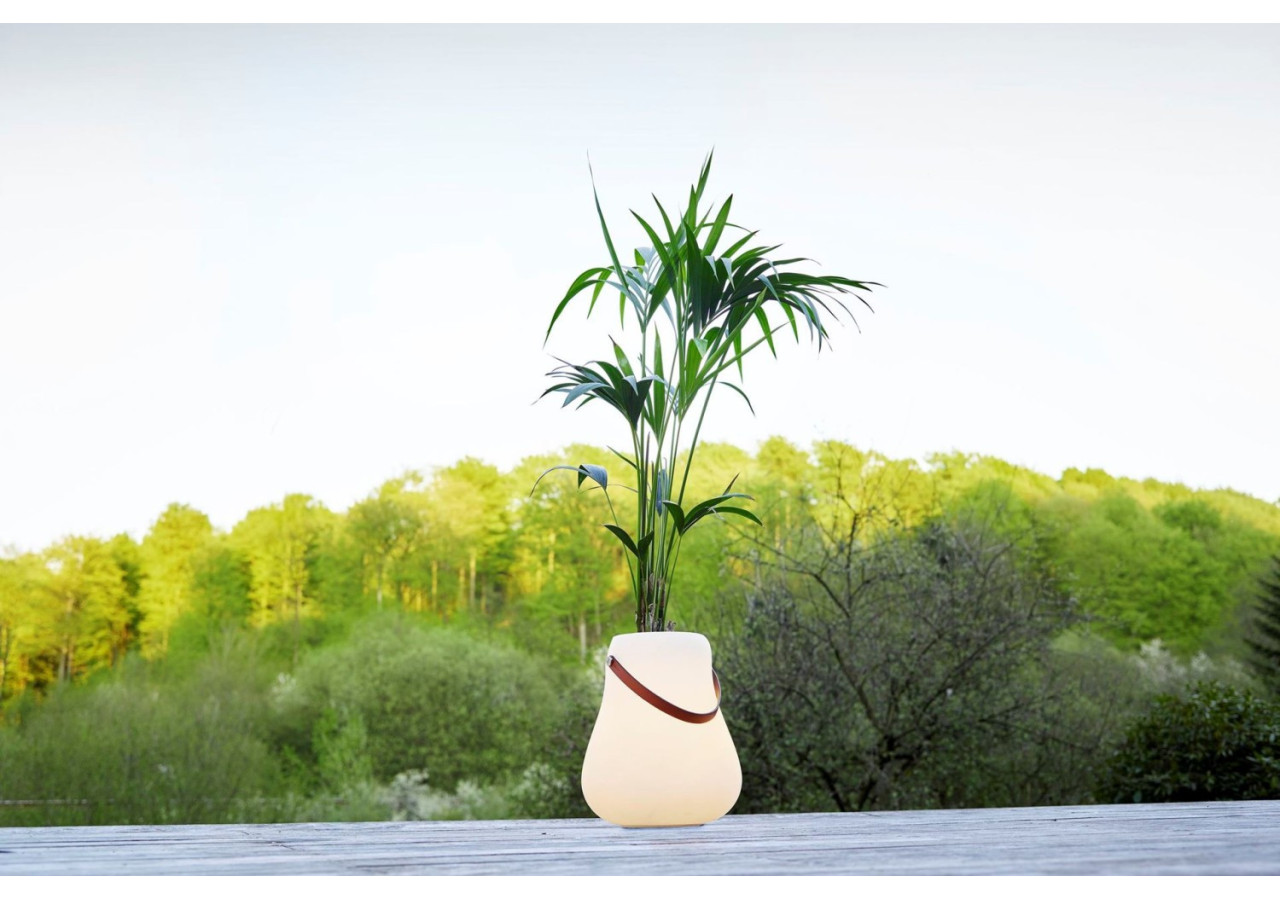 Pot de fleurs L avec LED multicolore - 34 cm et haut-parleur Bluetooth - ND 103458 - Nordic D'luxx