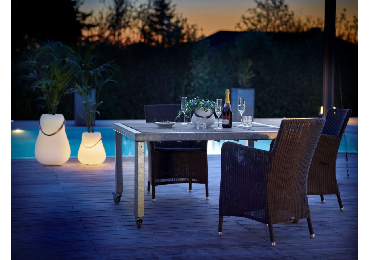 Pot de fleurs L avec LED multicolore - 34 cm et haut-parleur Bluetooth - ND 103458 - Nordic D'luxx