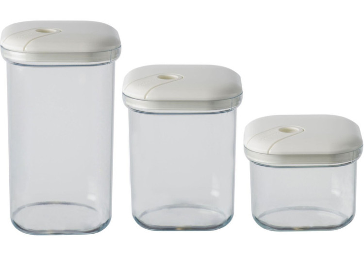 Bocaux de rangement Pull Box - Set de 3 en plastique recyclé - OM 342795 - Omada