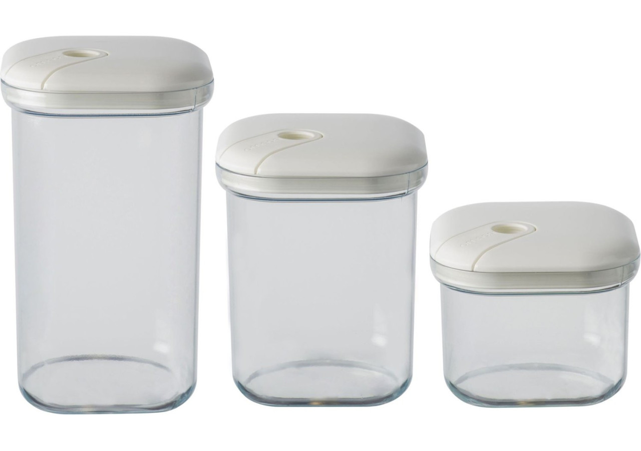 Bocaux de rangement Pull Box - Set de 3 en plastique recyclé - OM 342795 - Omada