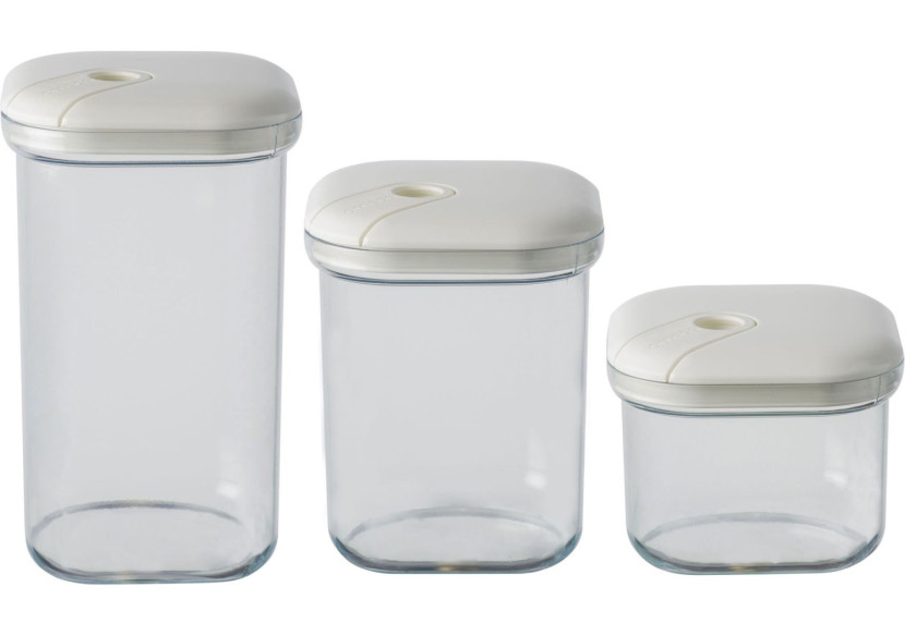 Bocaux de rangement Pull Box - Set de 3 en plastique recyclé - OM 342795 - Omada Bocaux de rangement Pull Box - Set de 3 en plastique recyclé - OM 342795 - Omada