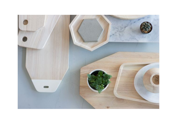 Plateau Polygon Blis - Grand modèle en bois d'acacia - TD 018758 - TAK Design 2