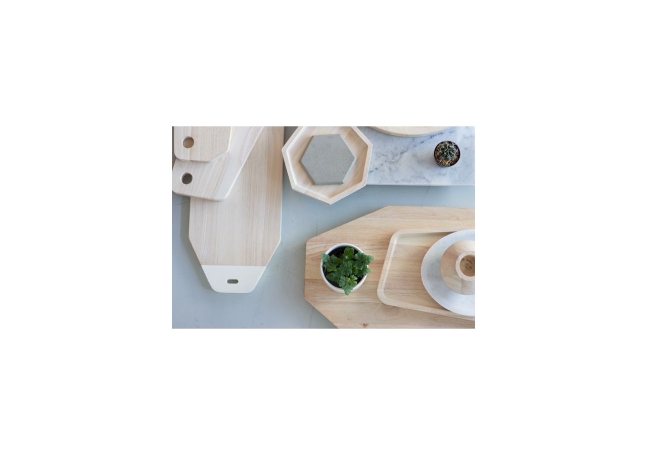 Plateau Polygon Blis - Grand modèle en bois d'acacia - TD 018758 - TAK Design