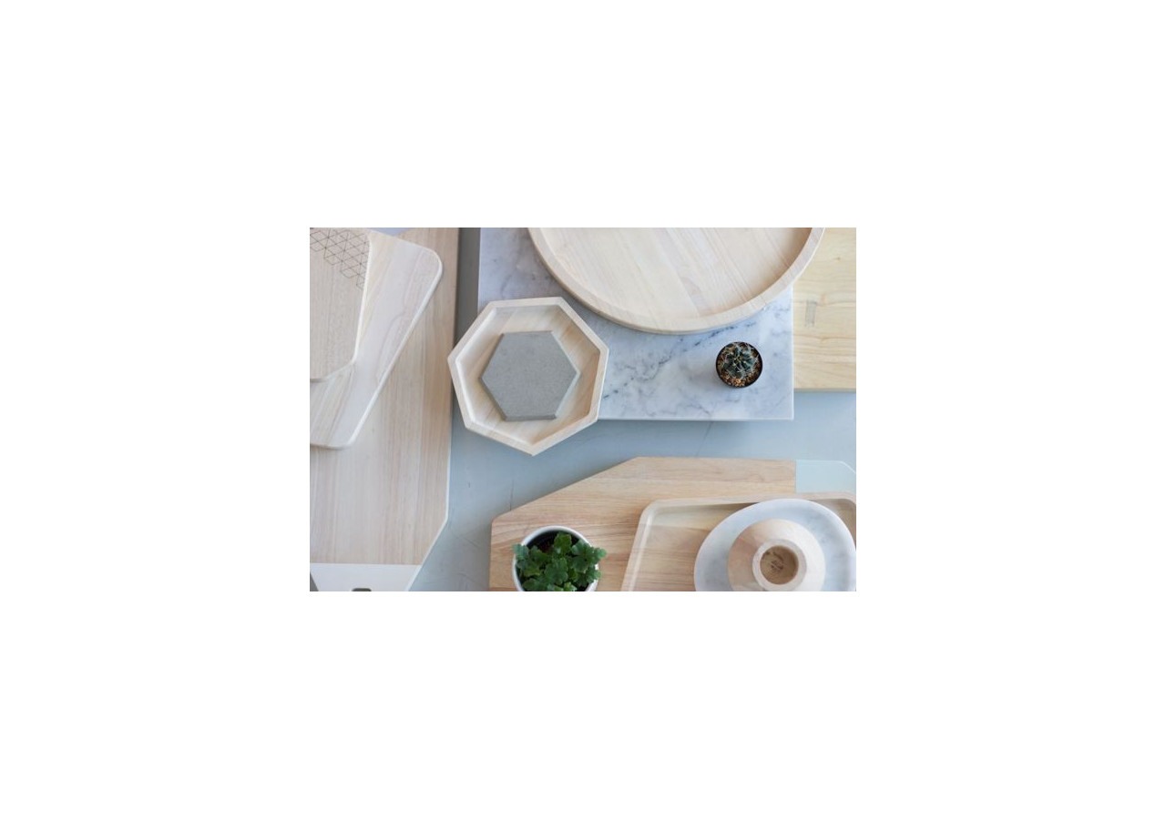 Plateau Polygon Blis - Grand modèle en bois d'acacia - TD 018758 - TAK Design