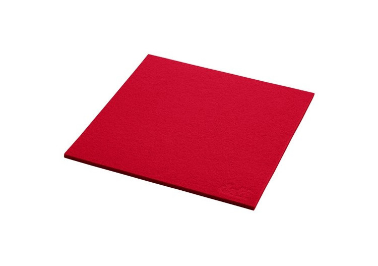 Sous-verre en feutre carré - 20x20 cm - Rouge - DF 302010 - Daff