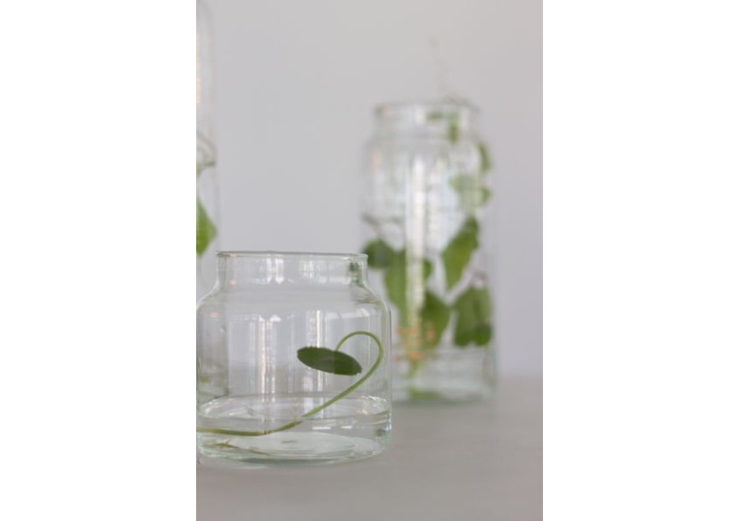 Verre à Eau XL - Artisanal avec Motif Triangle Doré - TD 017102 - TAK Design