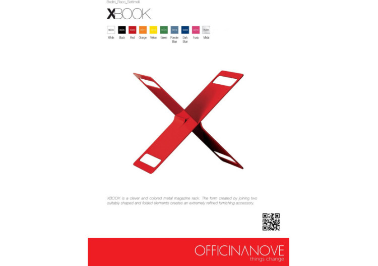 Table Basse X-Book - Design Moderne en Acier RAL 2008 - OF 112972 - Officinanove