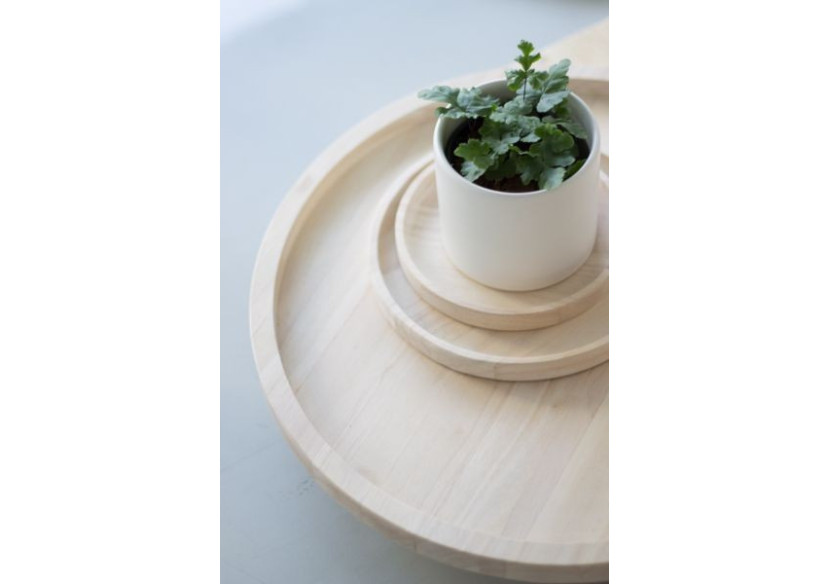 Plateau Rondi M - Bois de caoutchouc fait main, 2 cm d'épaisseur - TD 018772 - TAK Design