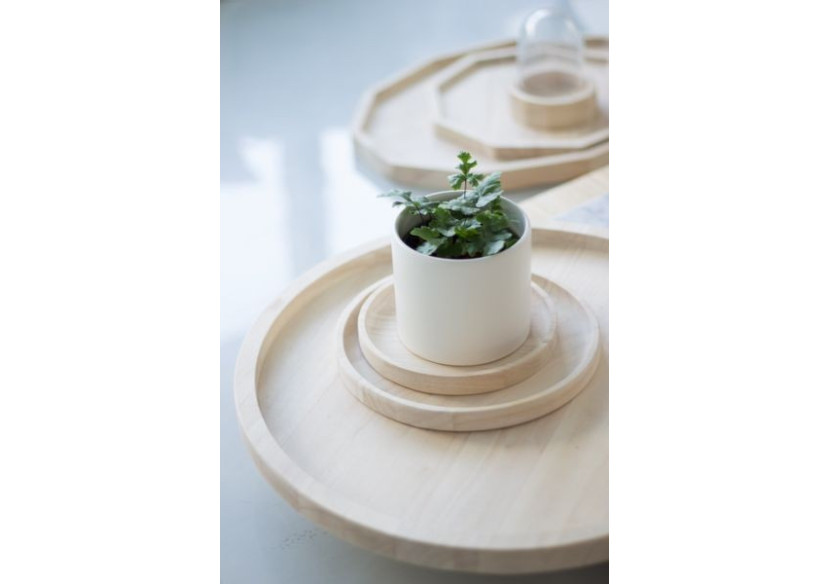 Plateau Rondi M - Bois de caoutchouc fait main, 2 cm d'épaisseur - TD 018772 - TAK Design