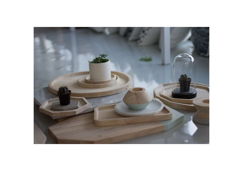 Plateau Rondi M - Bois de caoutchouc fait main, 2 cm d'épaisseur - TD 018772 - TAK Design