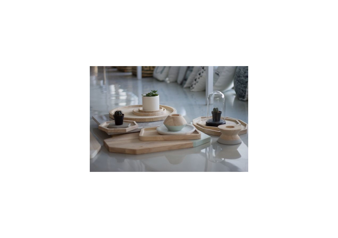 Plateau Rondi M - Bois de caoutchouc fait main, 2 cm d'épaisseur - TD 018772 - TAK Design