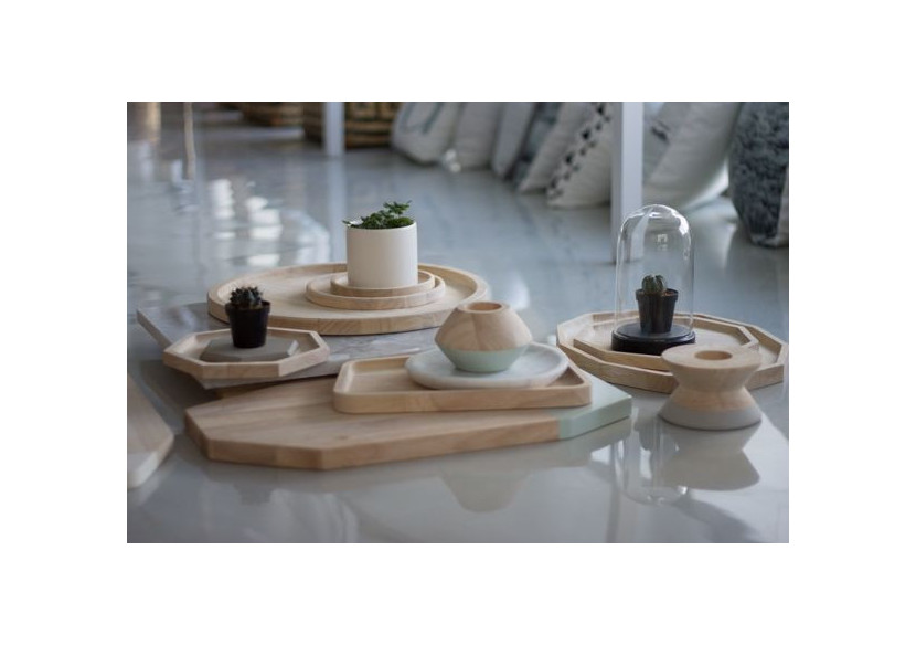 Plateau Rondi M - Bois de caoutchouc fait main, 2 cm d'épaisseur - TD 018772 - TAK Design