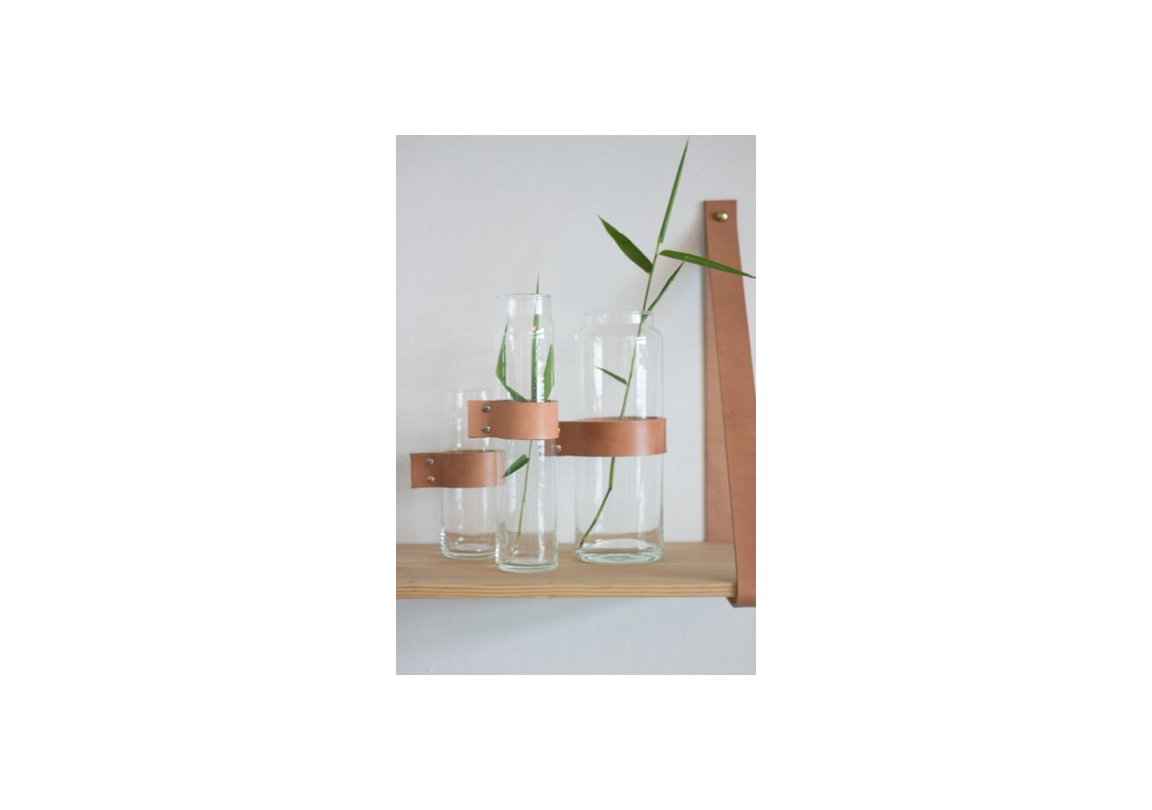 Verre à Eau Wrap Me - 6.7 x 12.3 cm avec bande en cuir - TD 017300 - TAK Design