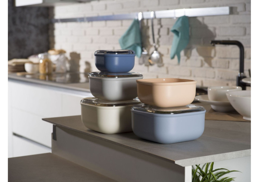 Lunchbox Pull Box - Carrée 2 litres en plastique recyclé - OM 342498 - Omada