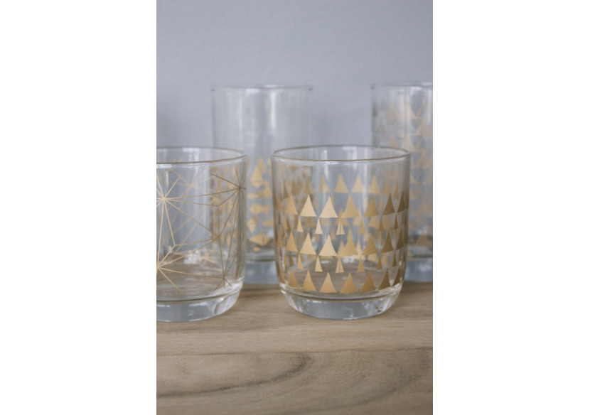Verre à eau bas Geo - Design scandinave en couleur cuivre - TD 016532 - TAK Design