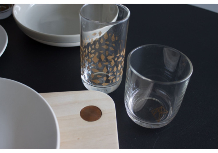 Verre à Eau Bas Triangle Patterns - Écologique et Chic - TD 016549 - TAK Design 2