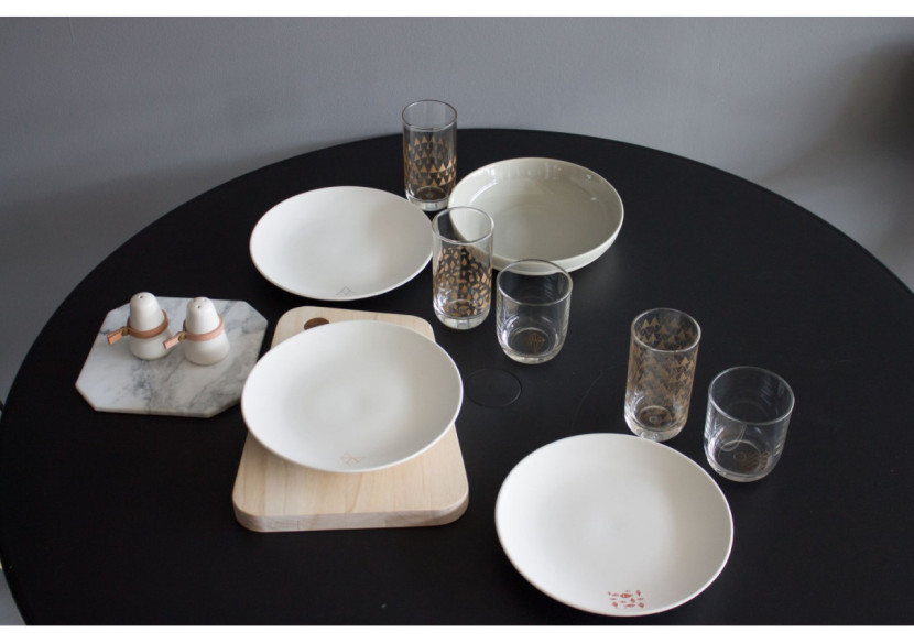 Verre Bas à Motif Cuivre - Élégance et Originalité - TD 016617 - TAK Design