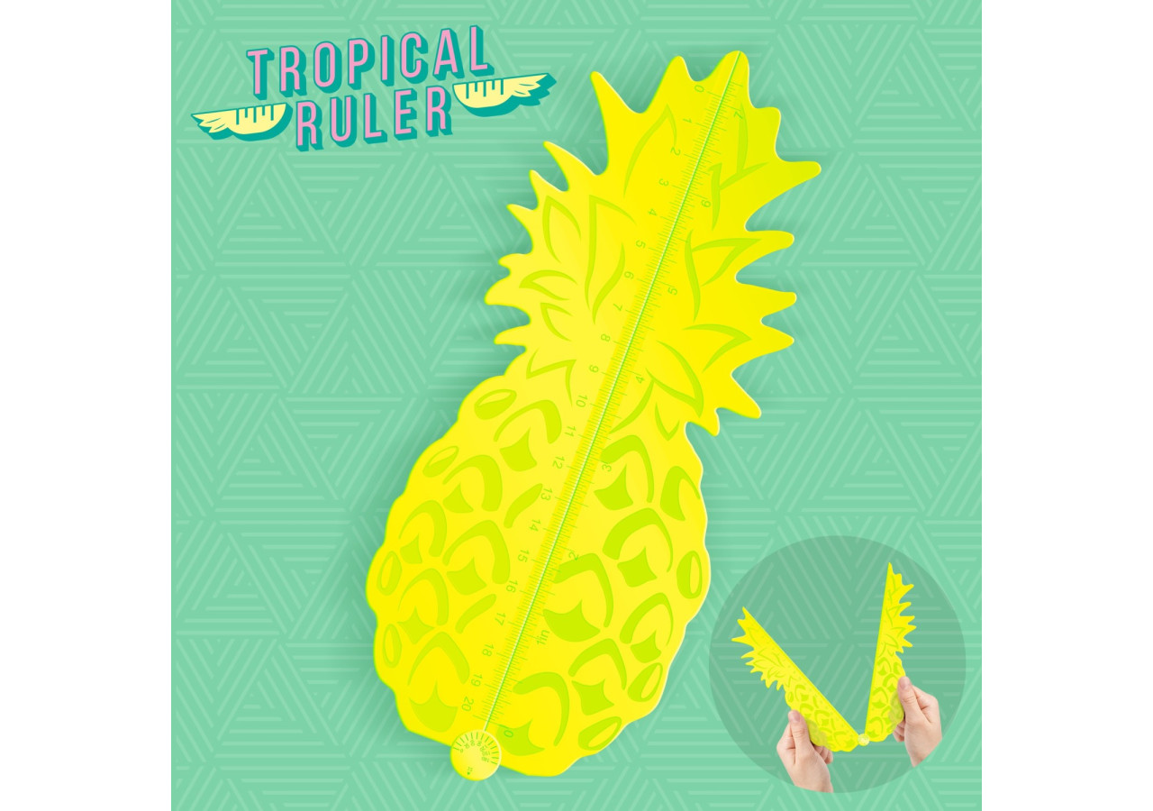 Règle de Bureau Tropical Pliable - Pratique et Colorée - MU 801288 - Mustard