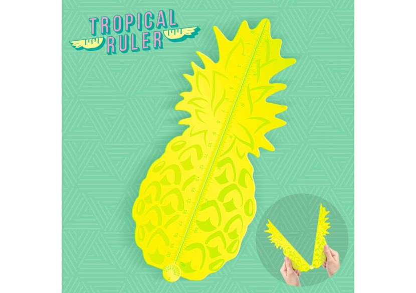 Règle de Bureau Tropical Pliable - Pratique et Colorée - MU 801288 - Mustard