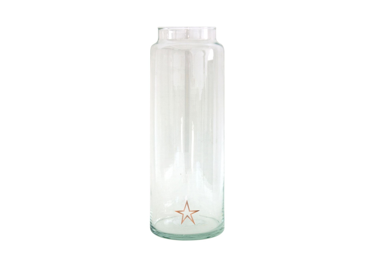 Verre à boire XL fait main - 10 x 30 cm Étoiles Cuivrées - TD 017072 - TAK Design