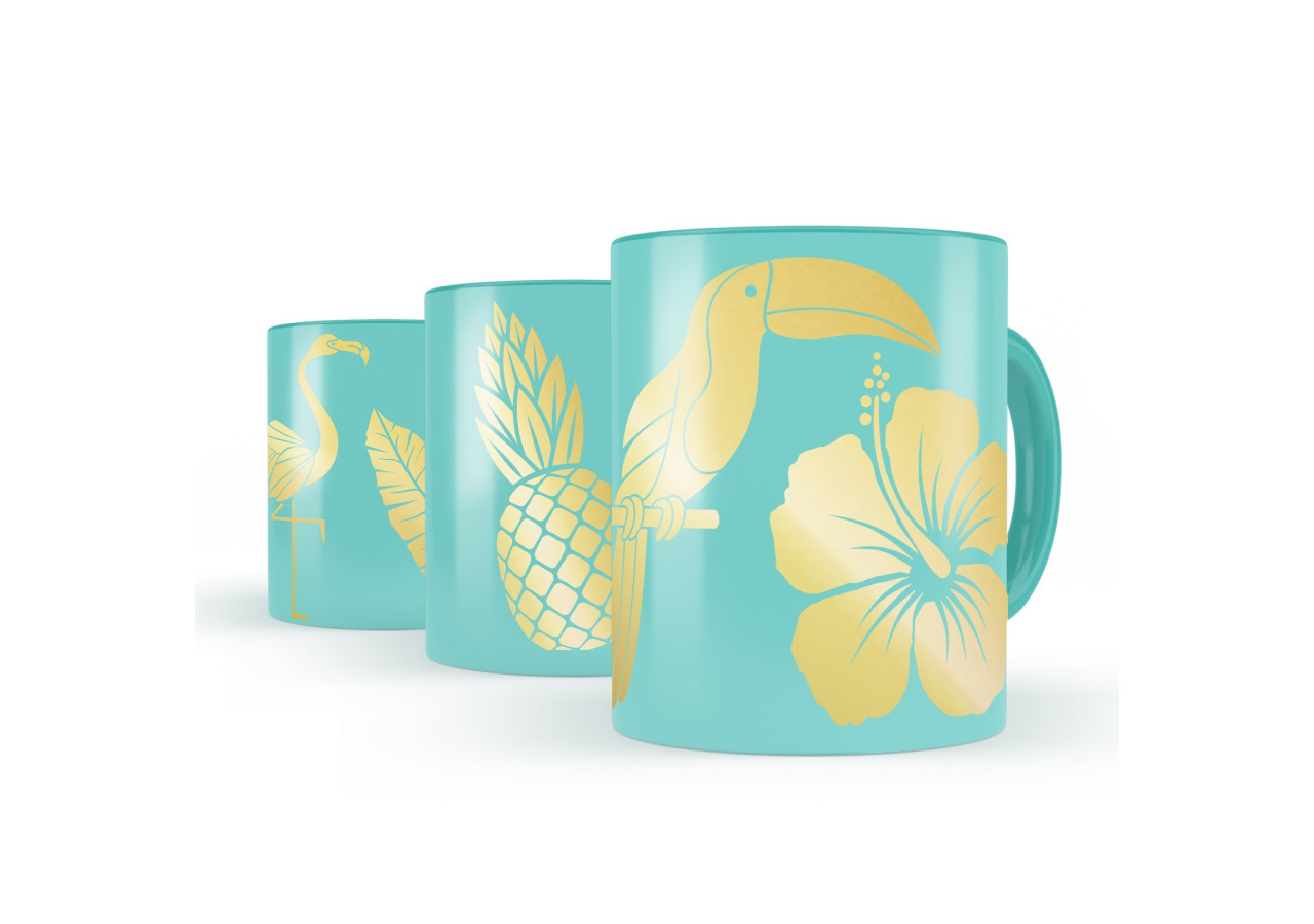 Décoration de Bureau Drinkbeker Tropical Transfers - Personnalisez Votre Espace - MU 803596 - Mustard