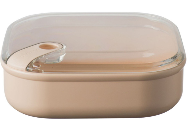 Lunchbox Pull Box - Carrée, 1L, en Rose et 100% Recyclé - OM 342399 - Omada