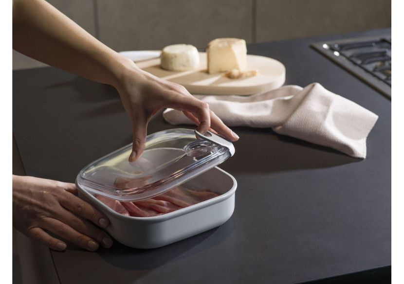 Lunchbox Pull Box - Carrée, 1L, en Rose et 100% Recyclé - OM 342399 - Omada Lunchbox Pull Box - Carrée, 1L, en Rose et 100% Recyclé - OM 342399 - Omada