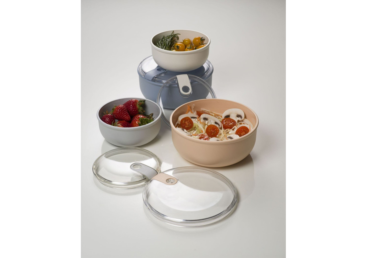 Set de 2 Lunchboxes Pull Box - Ronde, 0.75L et 1L - OM 342757 - Omada