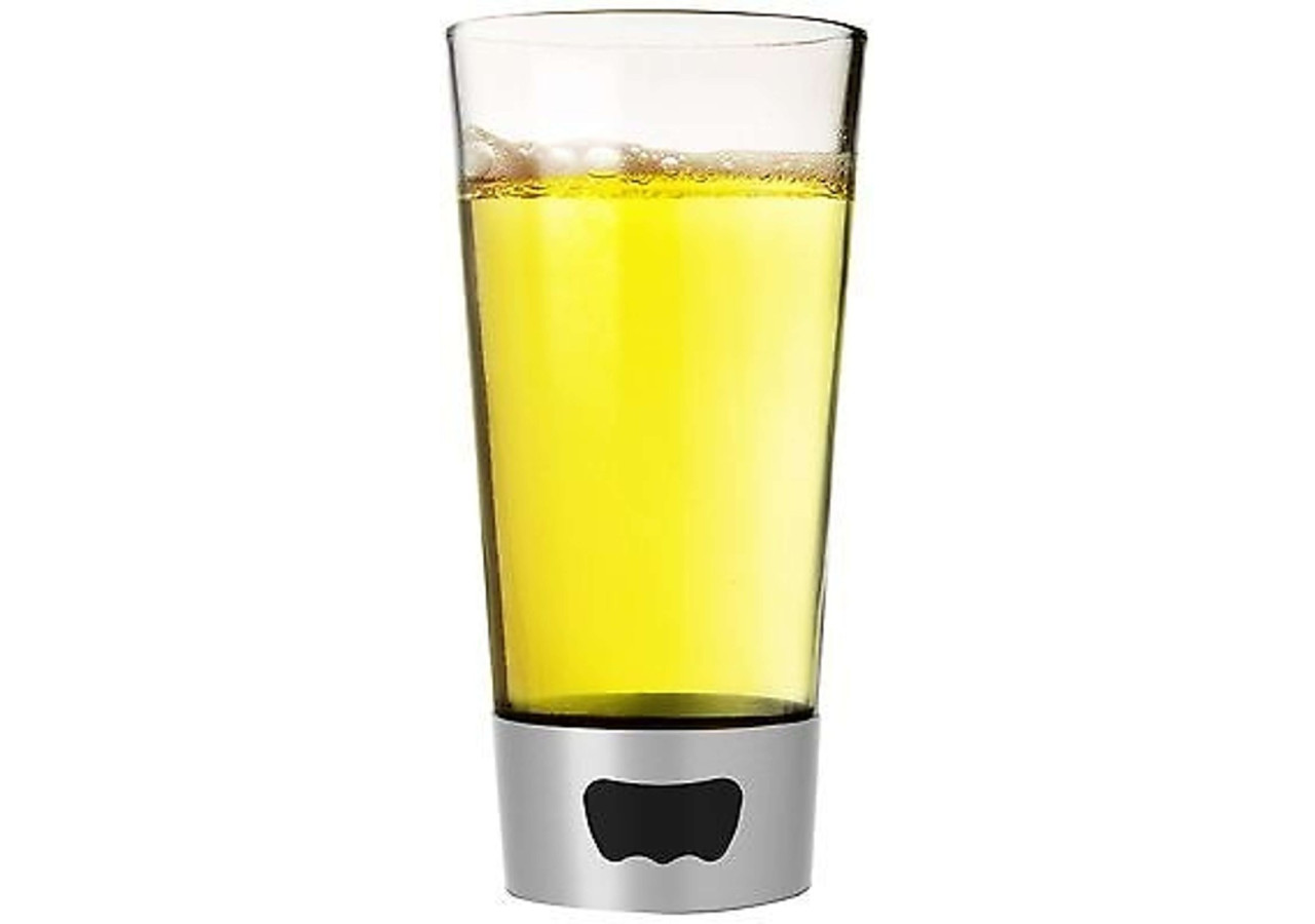 Verre à bière avec ouvre-bouteille - Pratique et innovant - AN 009525 - Asobu