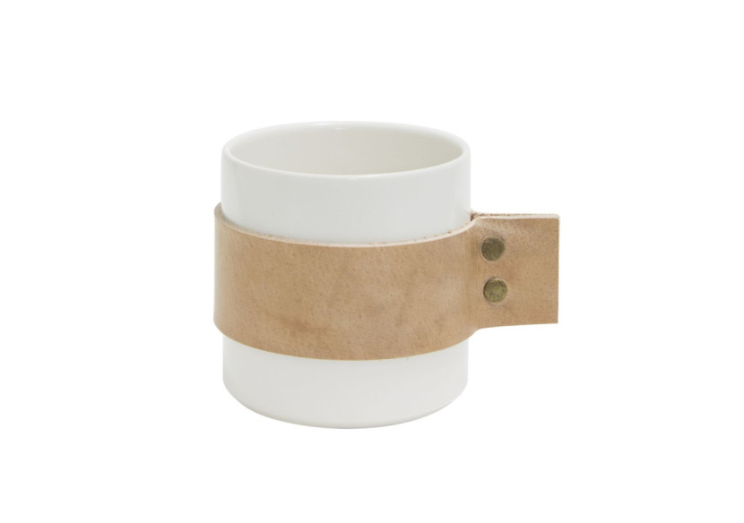 Vase Wrap Me Morgan - Cuir naturel et design écologique - TD 015986 - TAK Design