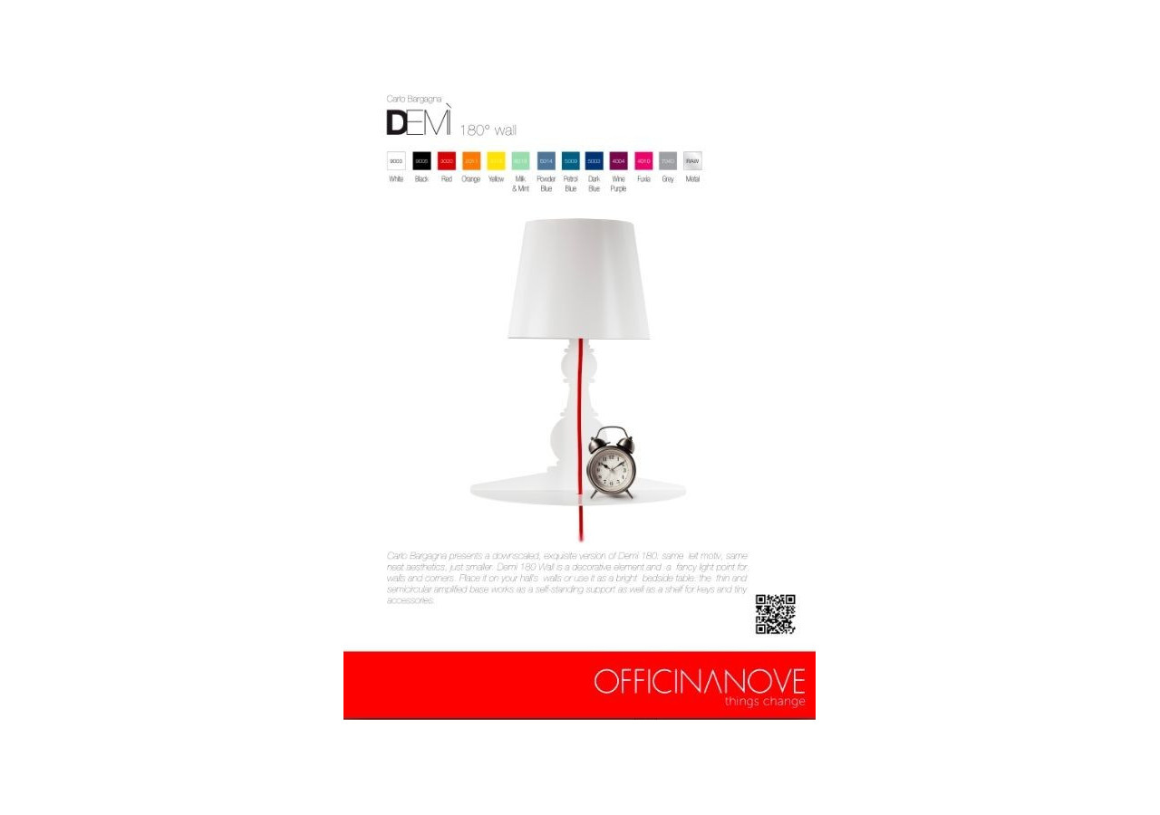 Applique Murale Demi 180 - Éclairage moderne et adaptable - OF 572806 - Officinanove