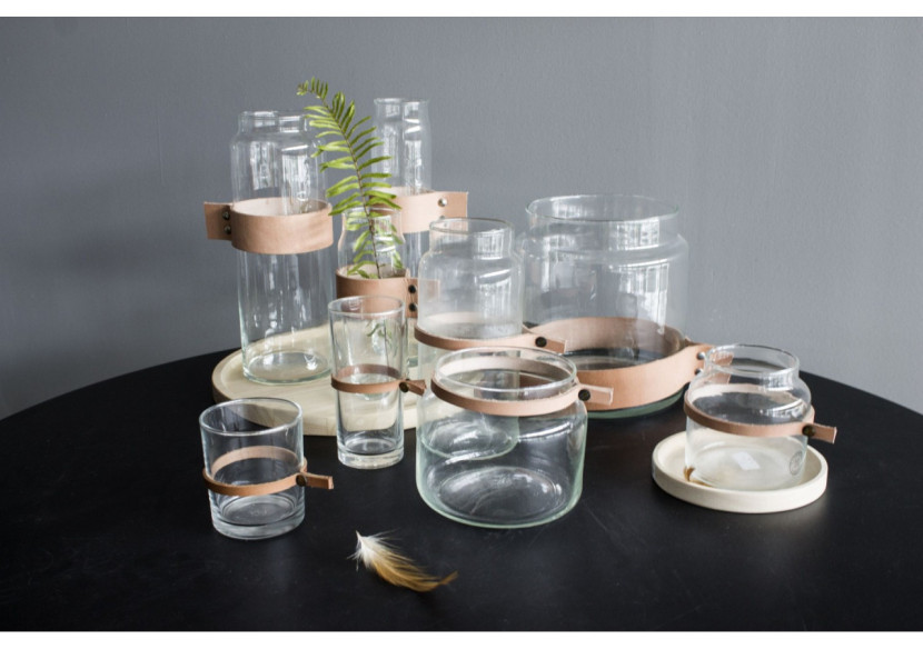 Verre Wrap Me avec Bande en Cuir - Écologique et design - TD 017256 - TAK Design