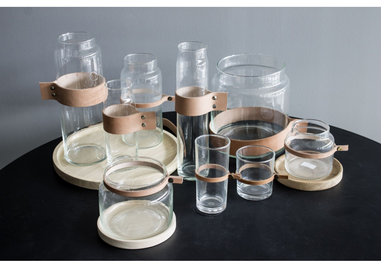 Verre Wrap Me avec Bande en Cuir - Écologique et design - TD 017256 - TAK Design