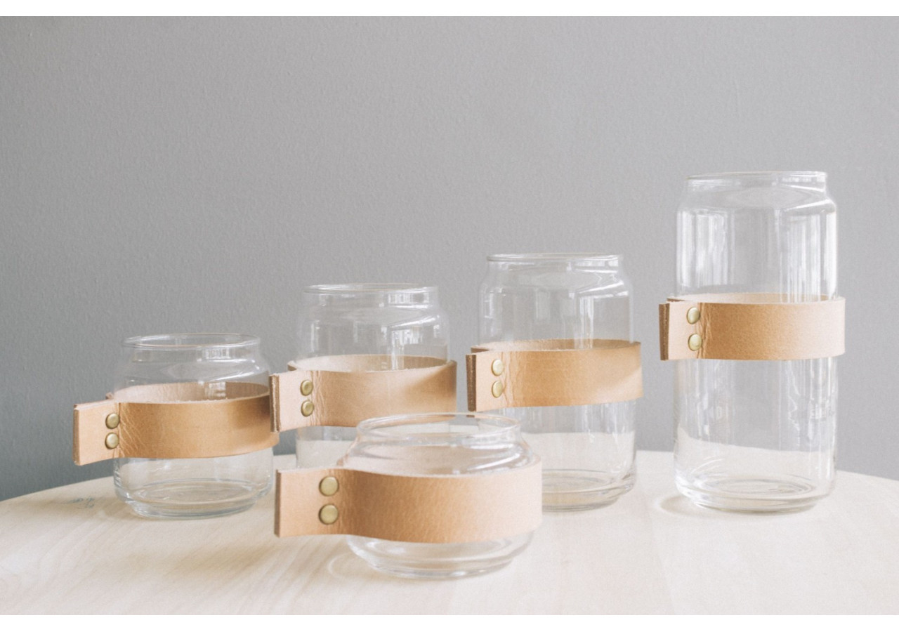 Verre Wrap Me avec Bande en Cuir - Écologique et design - TD 017256 - TAK Design