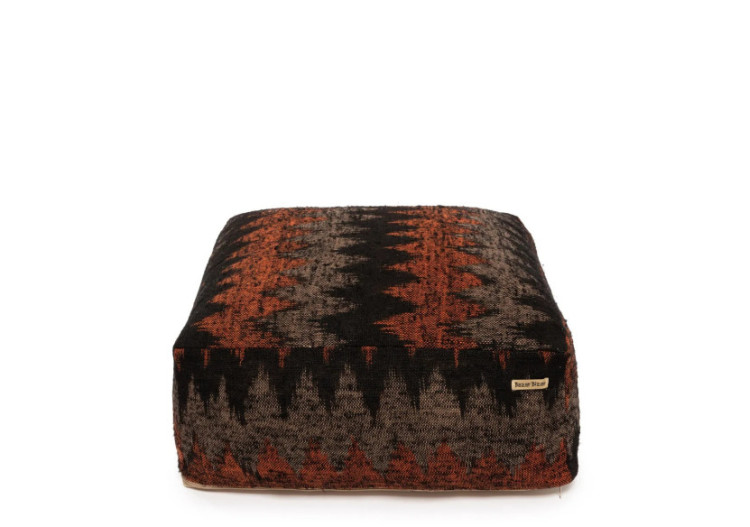 Pouf Oh My Gee - Noir Orange - INIE003BOr-60 - Bazar Bizar