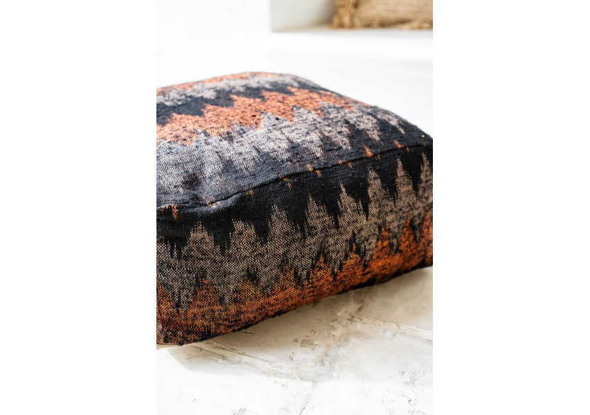 Pouf Oh My Gee - Noir Orange - INIE003BOr-60 - Bazar Bizar