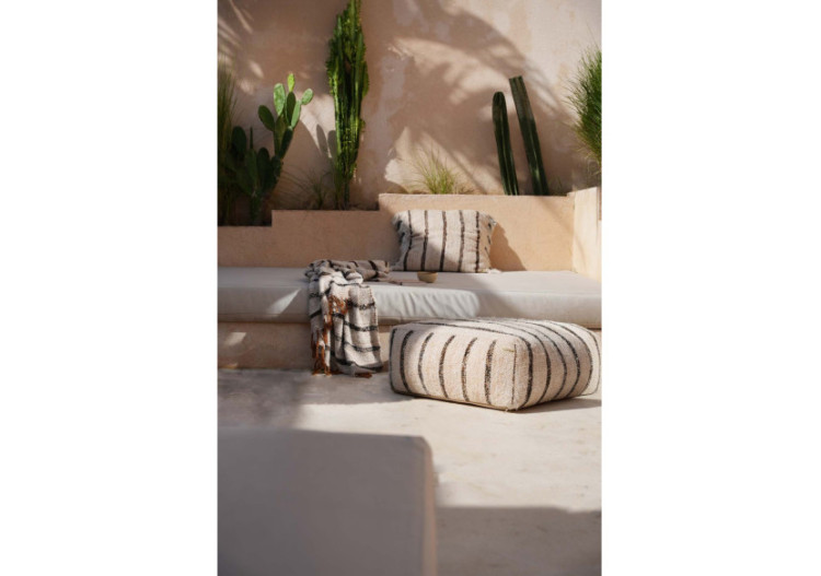 Pouf Oh My Gee - Blanc Bohémien - INIE003BoW-60 - Bazar Bizar 2