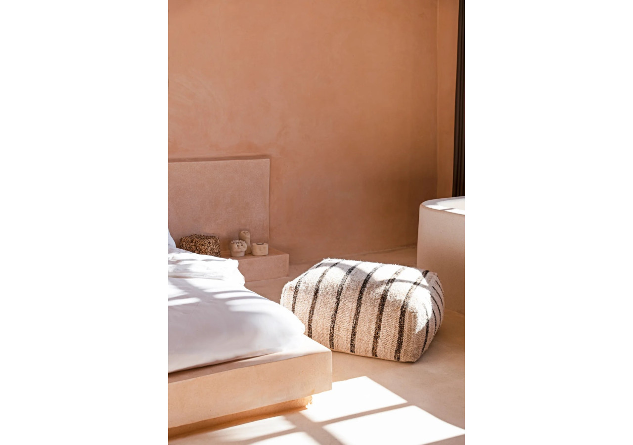 Pouf Oh My Gee - Blanc Bohémien - INIE003BoW-60 - Bazar Bizar