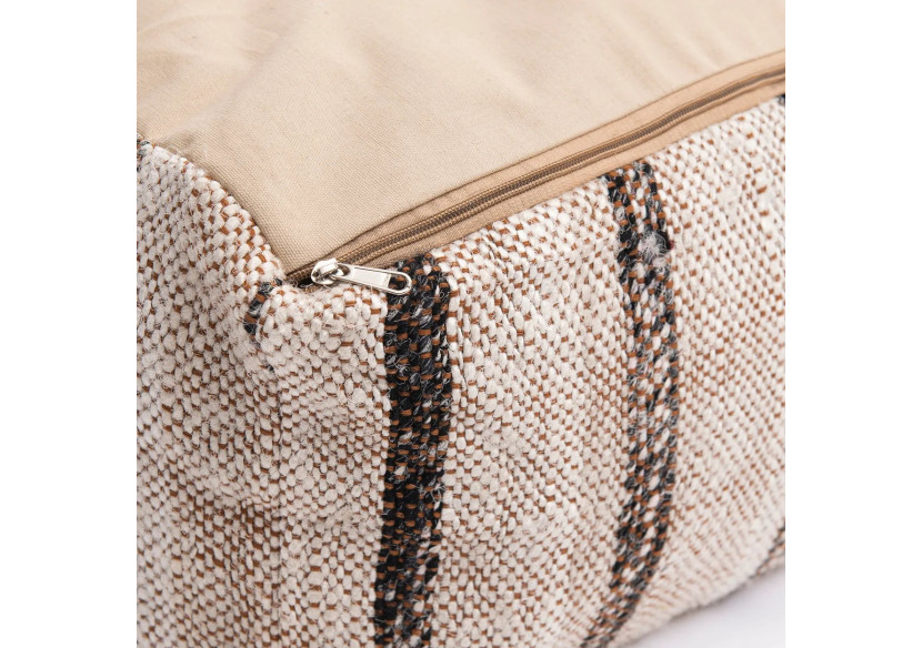 Pouf Oh My Gee - Blanc Bohémien - INIE003BoW-60 - Bazar Bizar