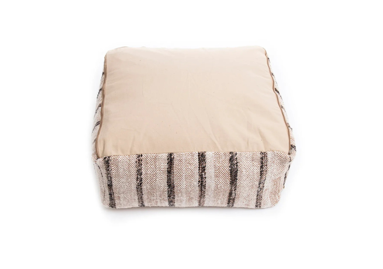 Pouf Oh My Gee - Blanc Bohémien - INIE003BoW-60 - Bazar Bizar