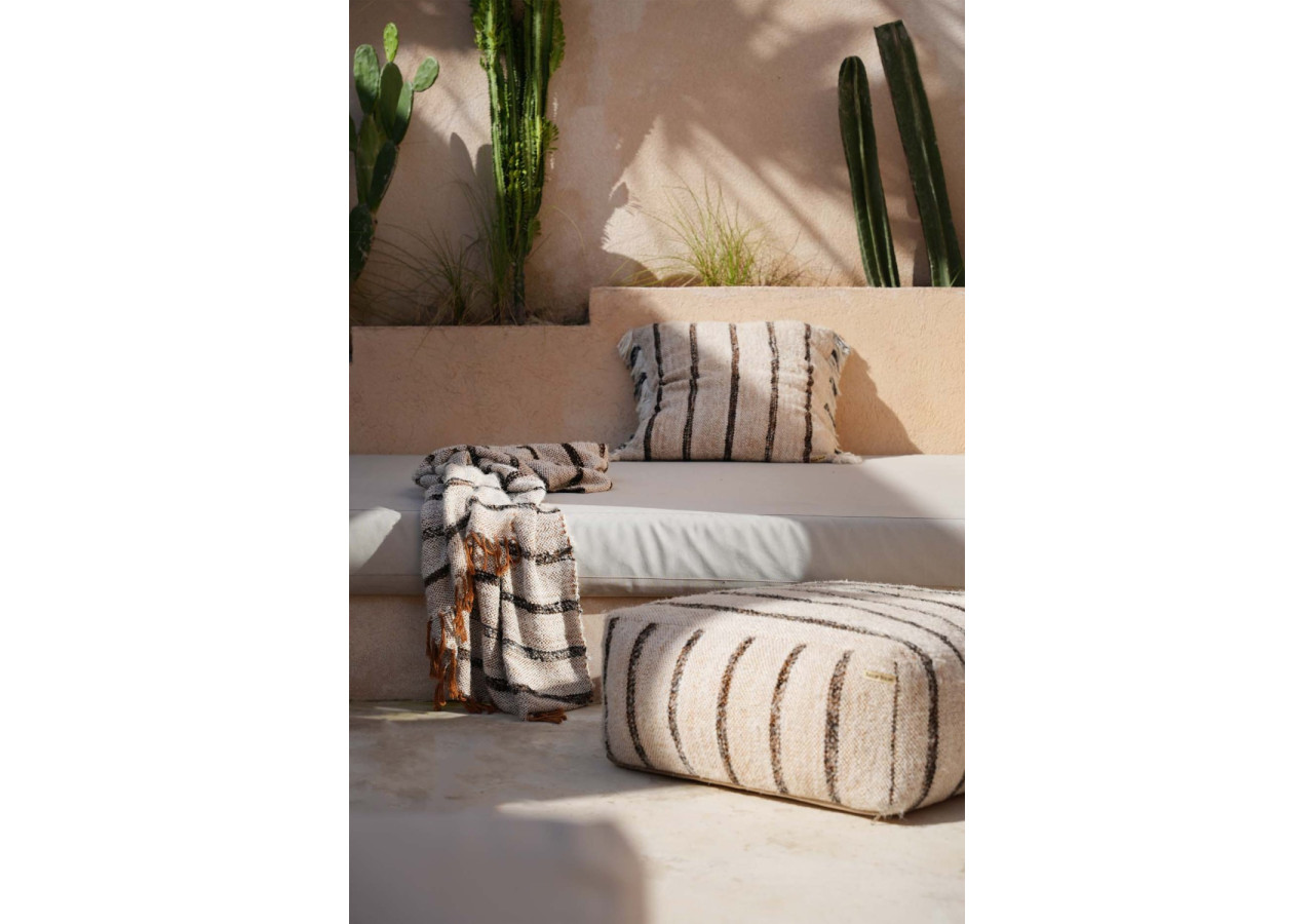 Plaid S'il Vous Plaid - Blanc Bohémien - INIE002BoW - Bazar Bizar